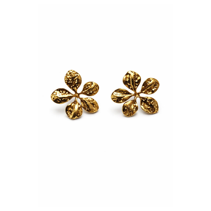 Gold Floral Earrings