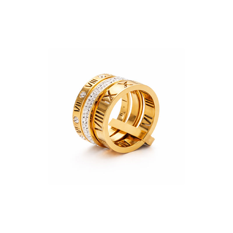 Roman Numeral Crystal Ring
