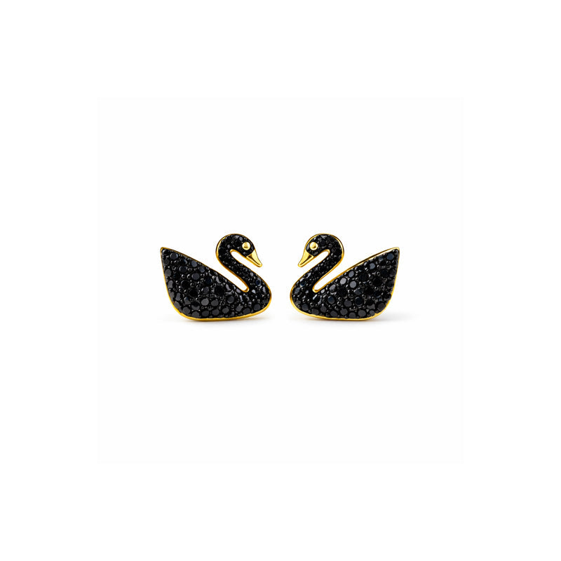 Black Swan Stud Earrings