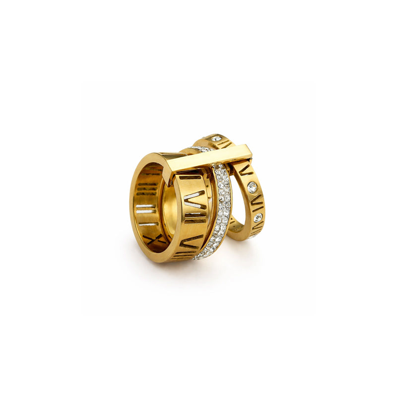 Roman Numeral Crystal Ring